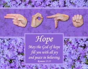 God of Hope Bible Verse Art