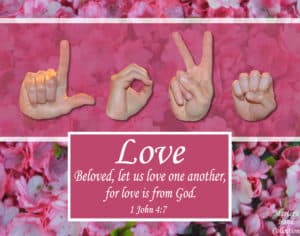 Love One Another Bible Verse Art