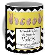 Master's Hand Collection Coffee Mug Victory B&W Graphic