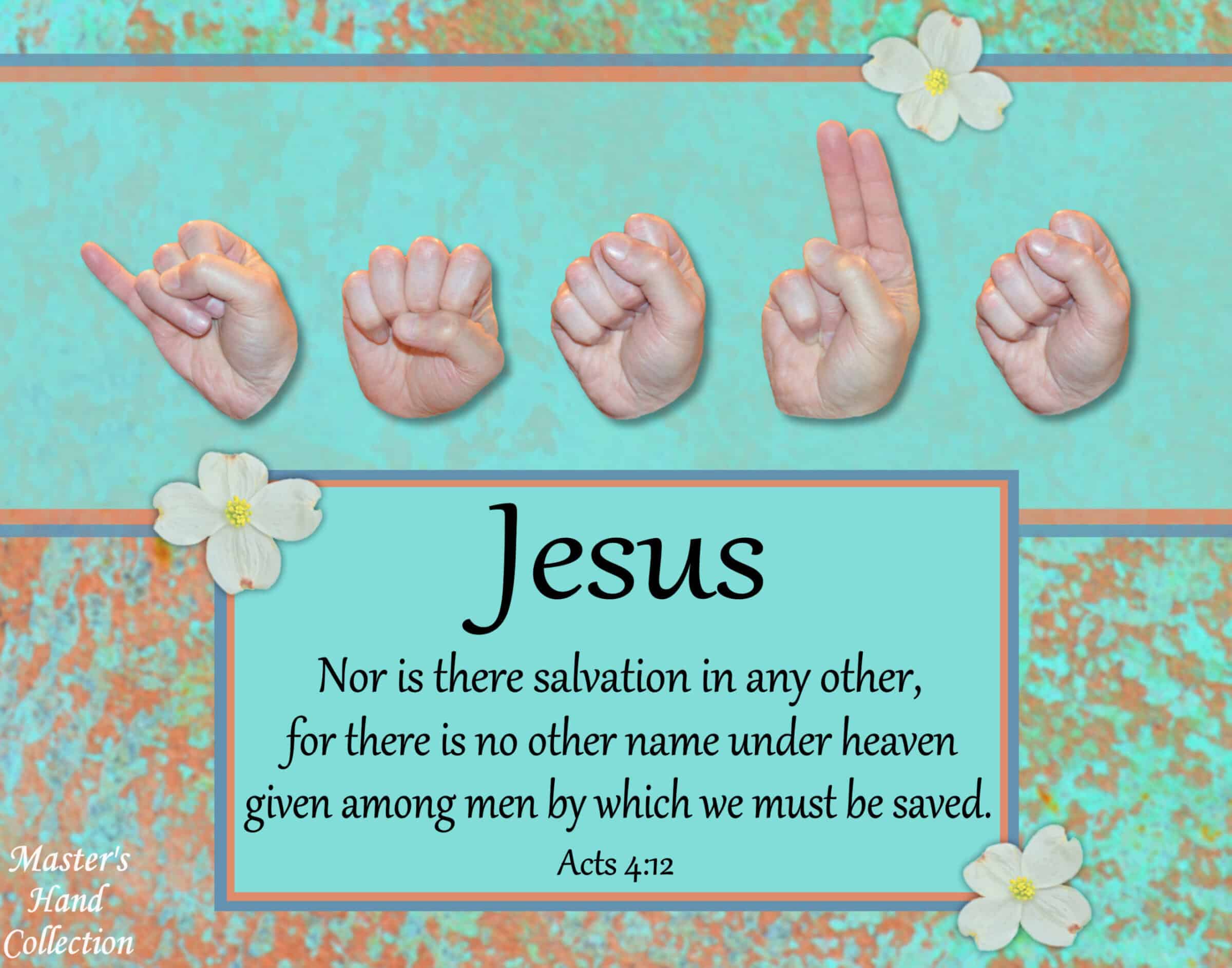 Jesus No Other Name Bible Verse Art
