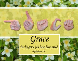 By Grace Ephesians 2:8 Bible Verse Art