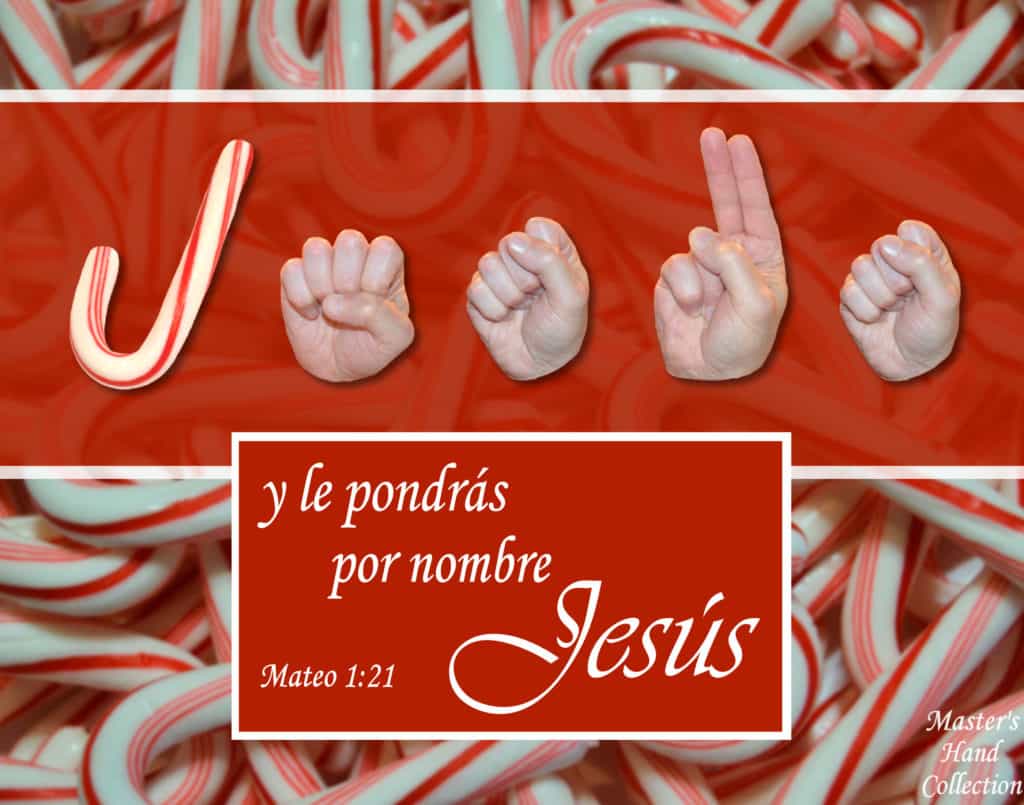 artwork titled Call His Name Jesus Spanish by Master's Hand Collection