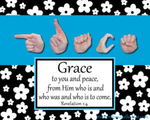 Grace Black and White Bible Verse Art