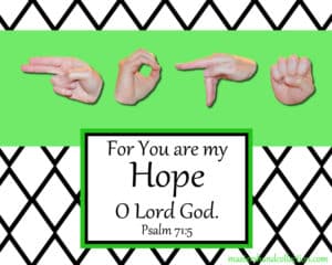 Hope Black and White Bible Verse Art by Master's Hand Collection