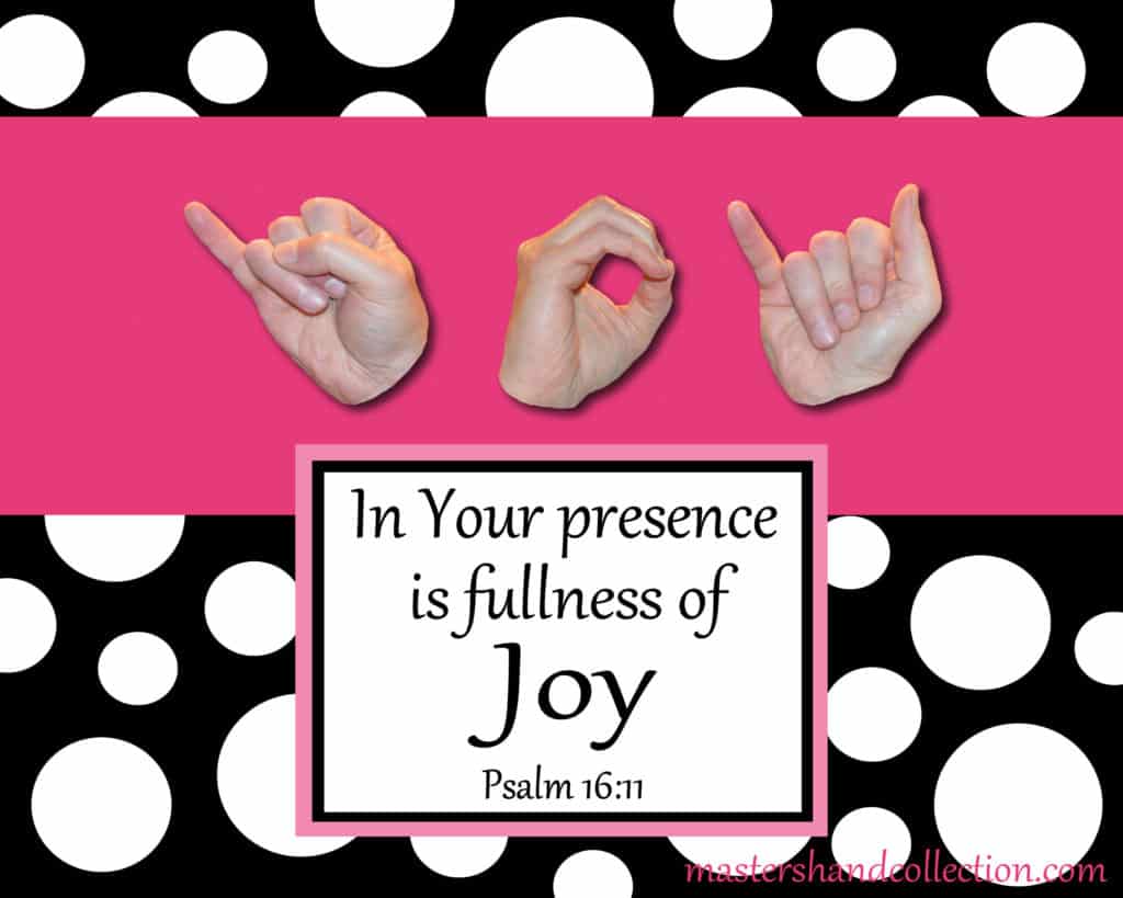 Joy Black and White Bible Verse Art by Master's Hand Collection