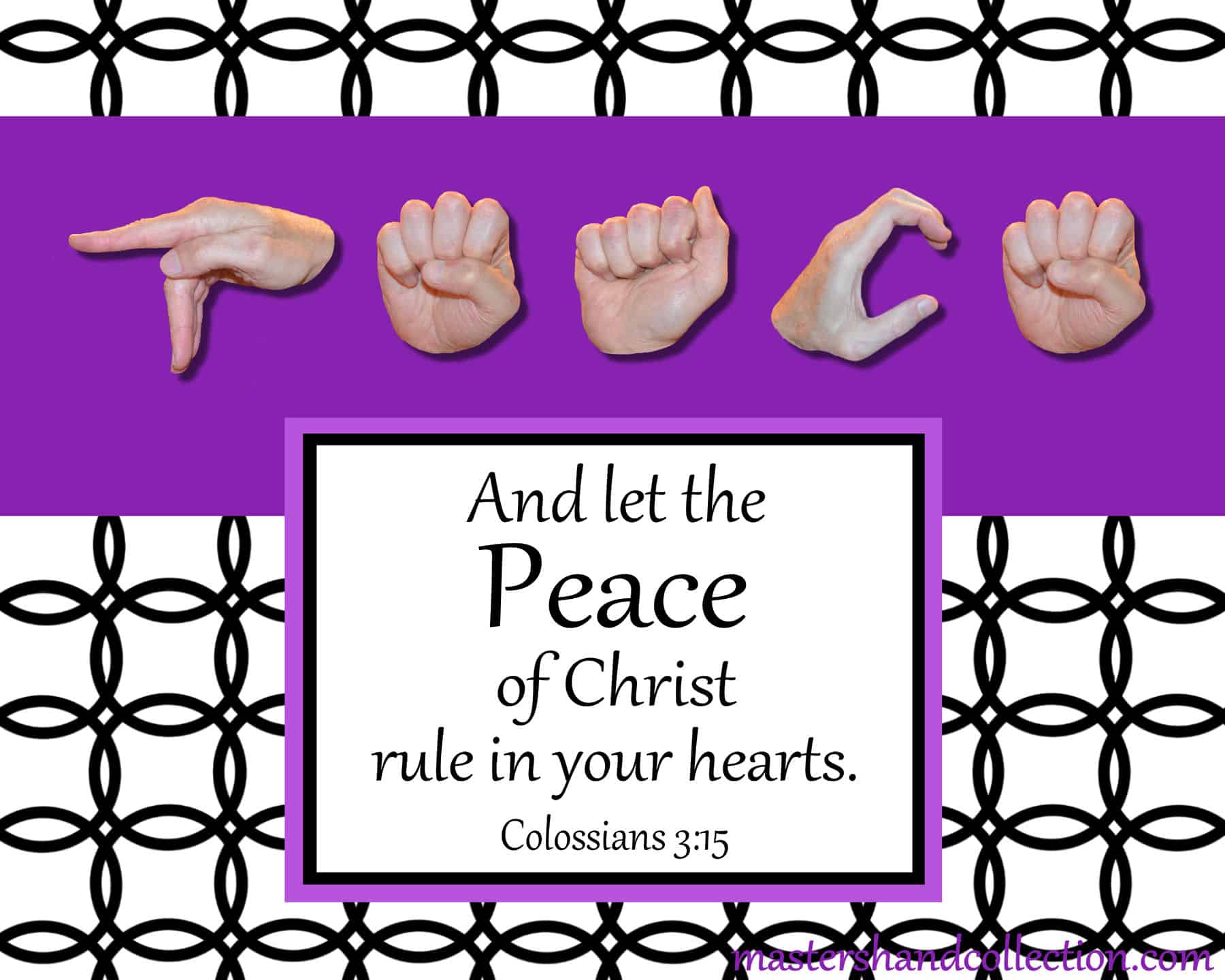 Peace Black and White Bible Verse Art