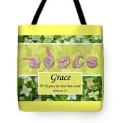By Grace tote bag by Master's Hand Collection