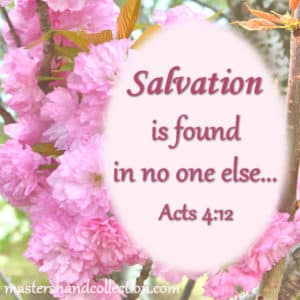 Salvation is found in no one else, Bible verse about Jesus