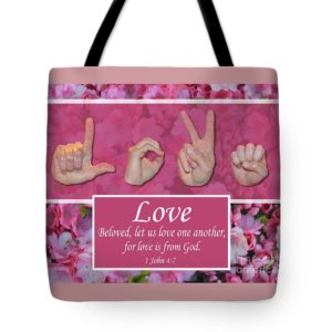 Love One Another Tote Bag by Master's Hand Collection