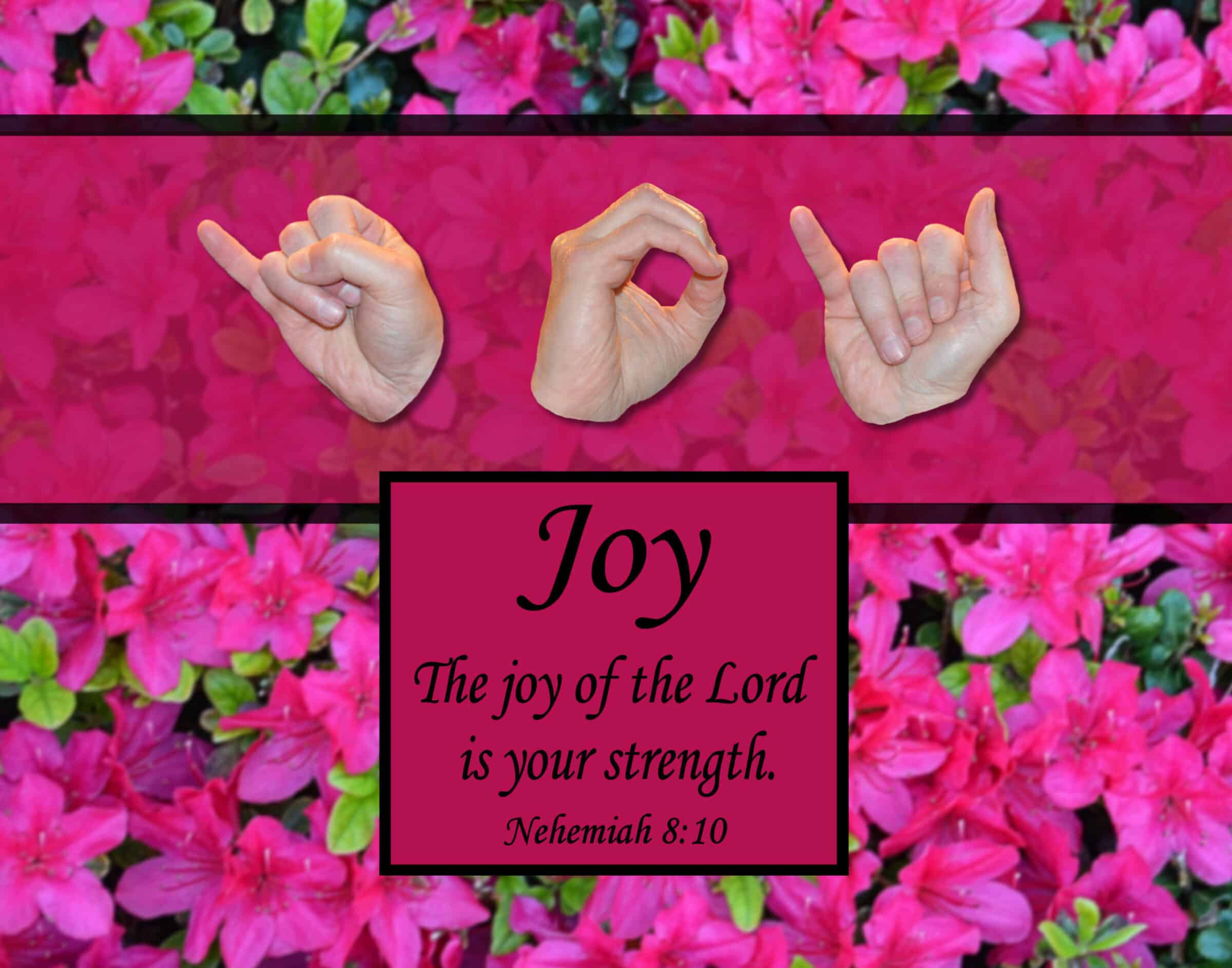 Joy of the Lord Nehemiah 8:10 Bible Verse Art