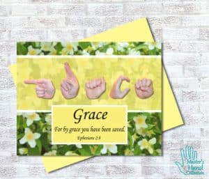 By Grace Printable Card by Master's Hand Collection