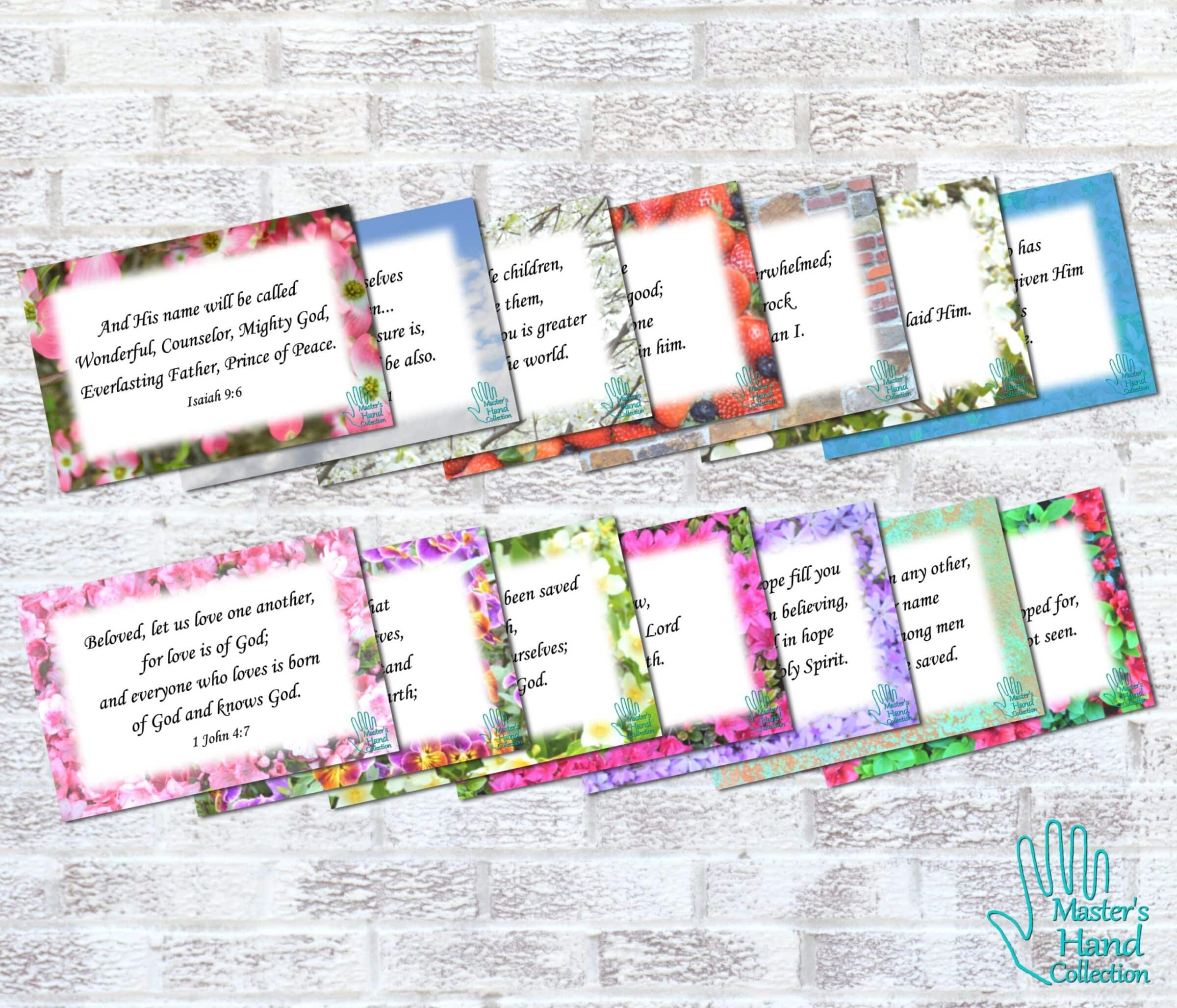Seeing God's Hand Bible Verse Cards (Set of 14 Scripture Memory Cards)