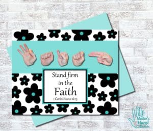 Faith B&W Printable Card