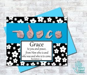 Grace B&W Printable Card