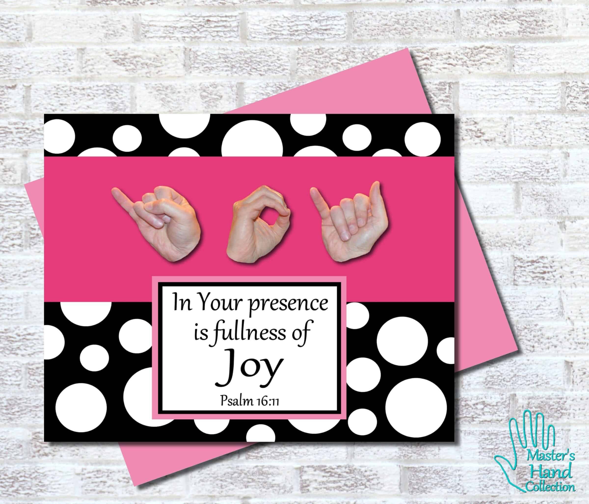 Joy B&W Printable Card