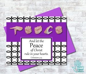 Peace B&W Printable Card