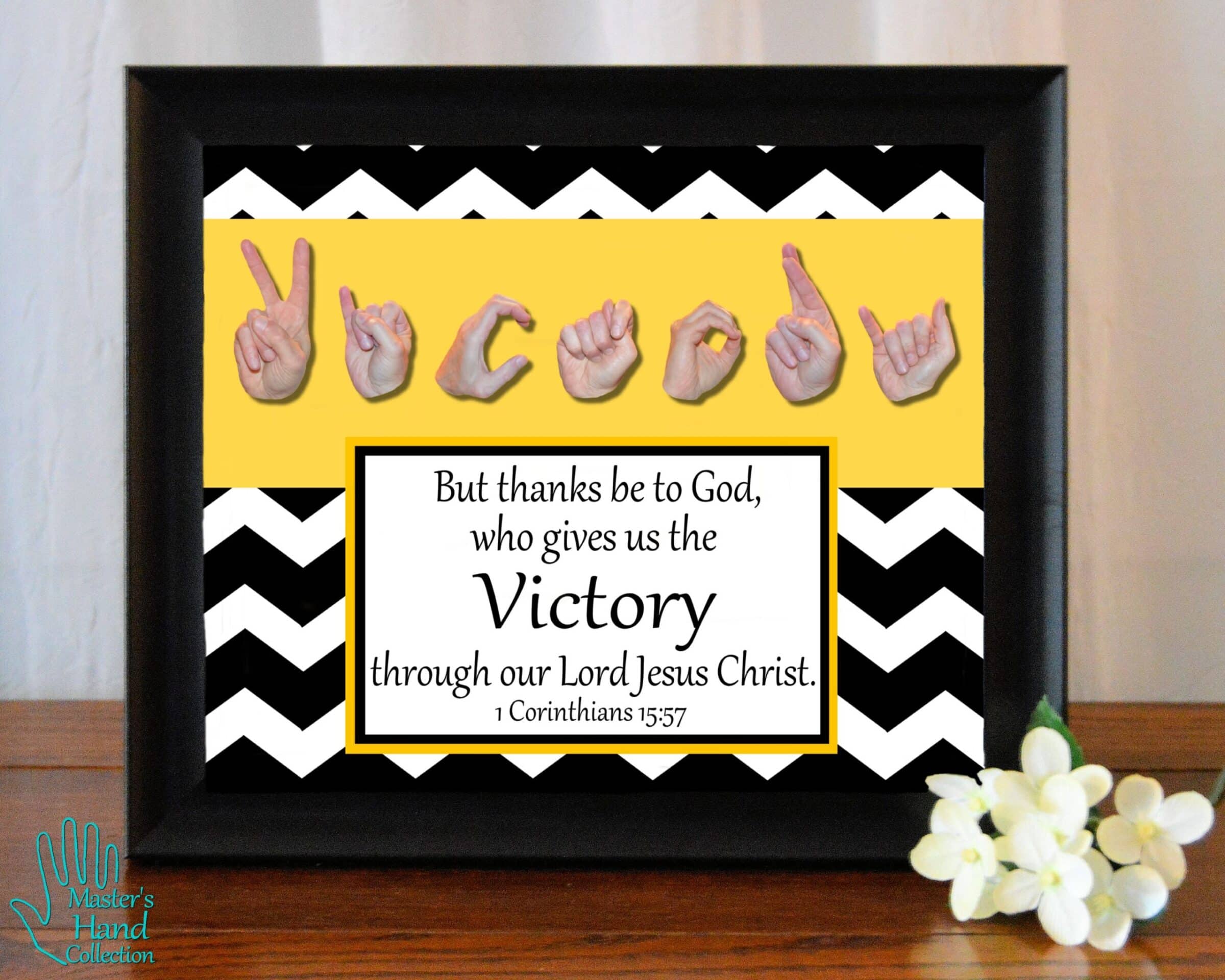 Victory Black and White Printable Bible Verse Art