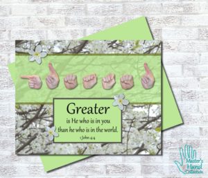 Greater Is He Printable Card