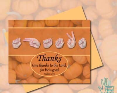 Give Thanks Printable Card by Master's Hand Collection