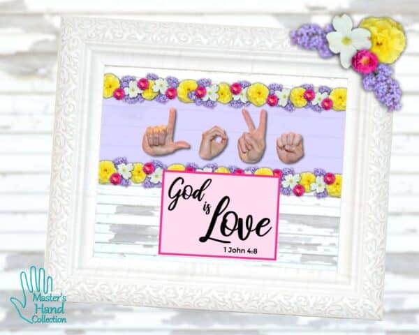 God is Love Bible Verse Art Print