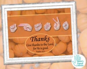 Give Thanks Thanksgiving Scripture Art Print