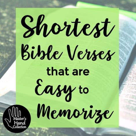 Shortest Bible Verses that are Easy to Memorize
