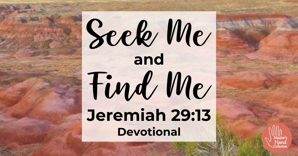 Seek Me and Find Me Jeremiah 29:13 Devotional
