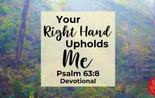 Psalm 63:8 Devotional Your Right Hand Upholds Me