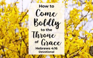 Hebrews 4:16 Devotional Come Boldly to the Throne of Grace