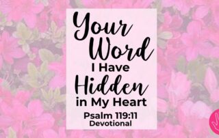 Psalm 119:11 Devotional Your Word I Have Hidden in My Heart