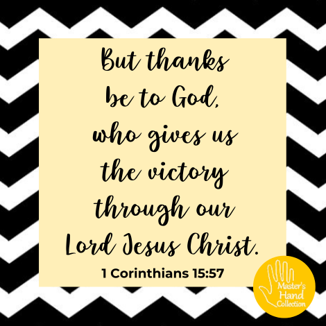 1 Corinthians 15:57 Meaning Victory in Jesus Bible Verse