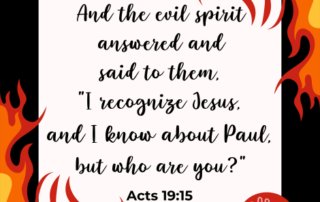 Acts 19:15 Meaning I recognize Jesus Bible Verse