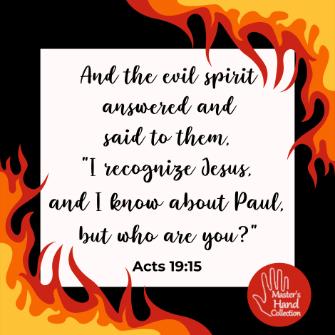 Acts 19:15 Meaning I recognize Jesus Bible Verse