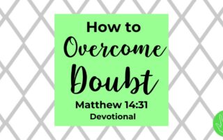 Matthew 14:31 Devotional How to Overcome Doubt